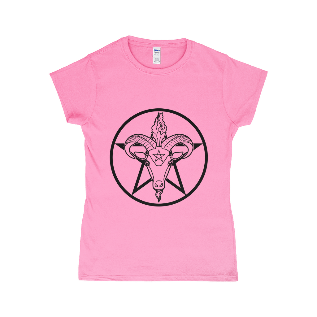Baphomet Pentagram Fitted Tshirt | Choose Your Colourway | Gildan Apparel ninjaferretart