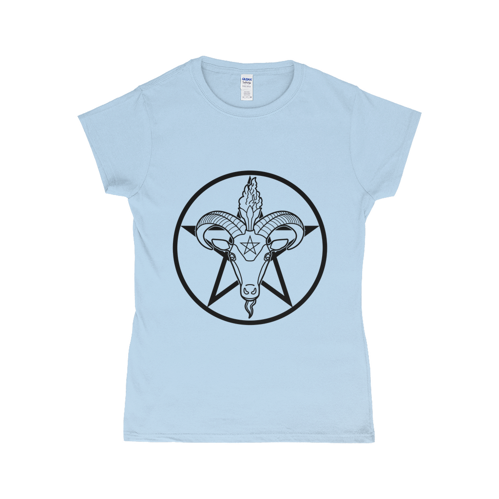 Baphomet Pentagram Fitted Tshirt | Choose Your Colourway | Gildan Apparel ninjaferretart