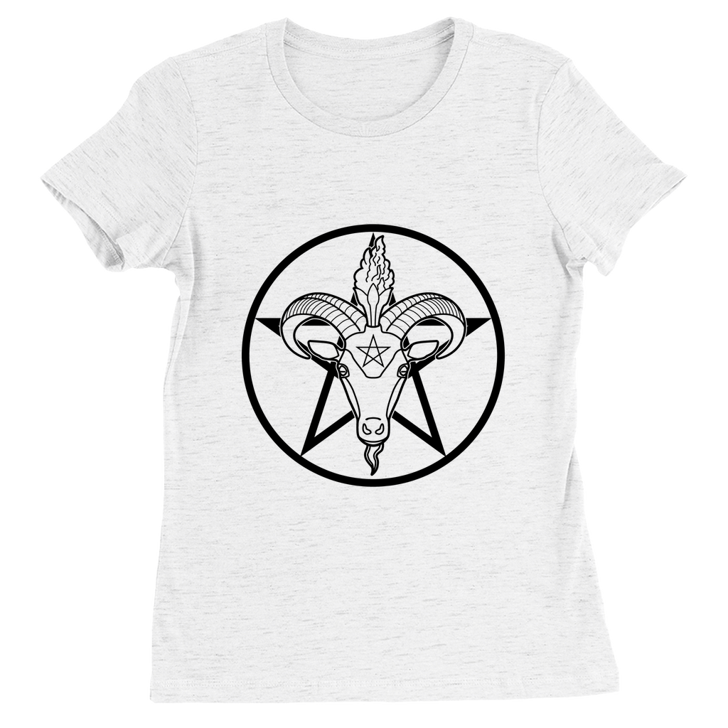 Baphomet Pentagram - LIGHT Fitted Tshirt | Choose Your Colourway | Bella + Canvas Apparel ninjaferretart