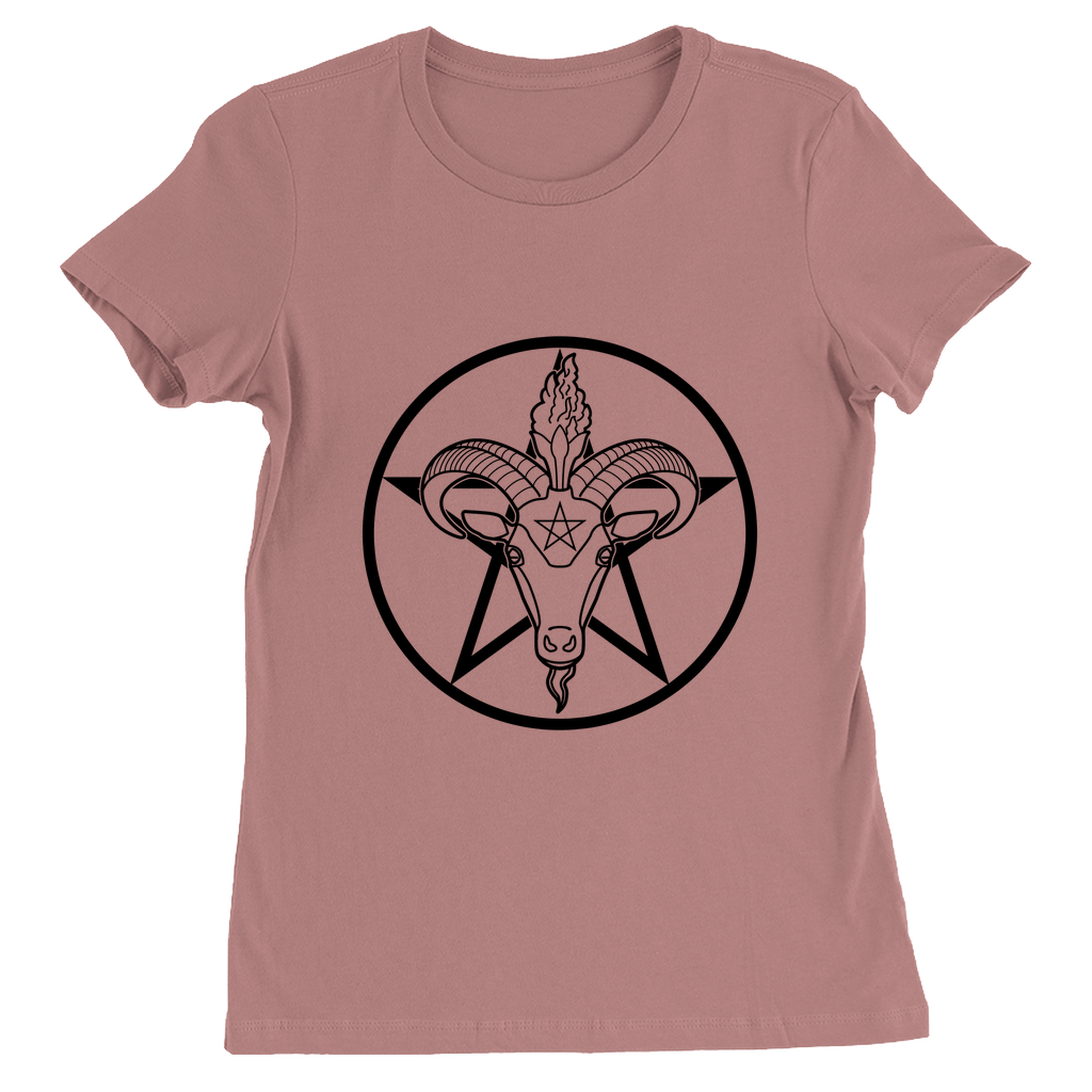 Baphomet Pentagram - LIGHT Fitted Tshirt | Choose Your Colourway | Bella + Canvas Apparel ninjaferretart