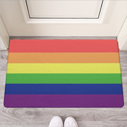 Basic Rainbow Pride Door Mat | Rubber  ninjaferretart