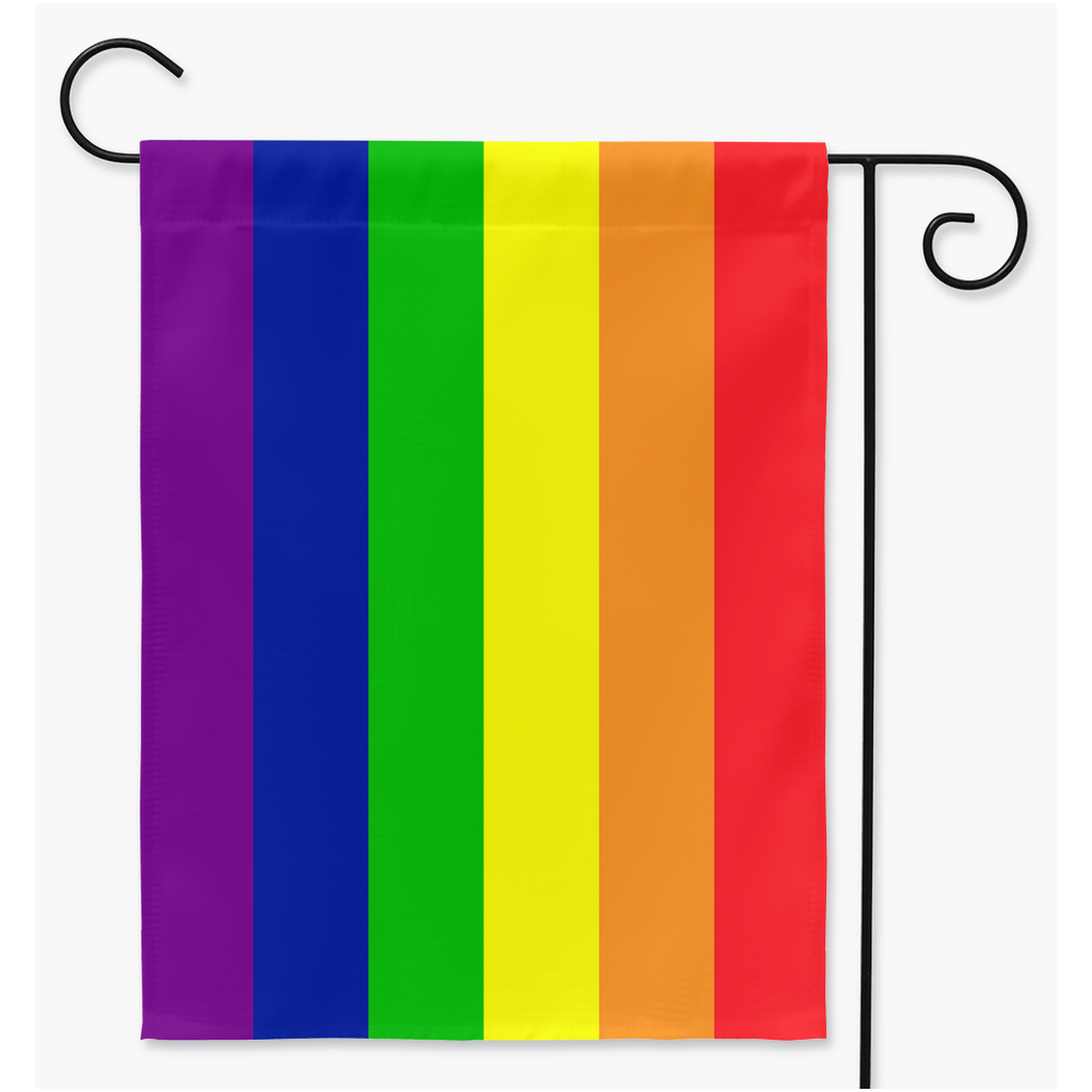 Basic Rainbow Pride Yard and Garden Flags | Single Or Double-Sided | 2 Sizes Yard Flag ninjaferretart