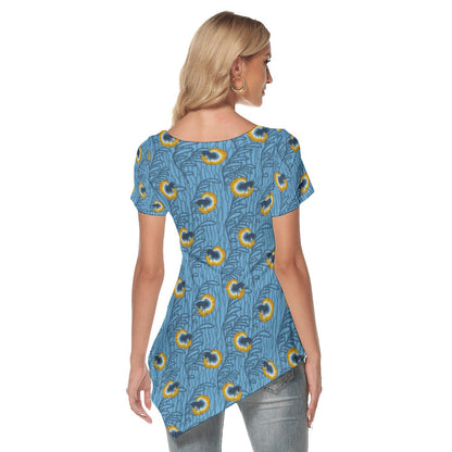 Betta and Seaweed Asymmetrical Hem Short Sleeve T-shirt | Choose Your Colourway Apparel ninjaferretart