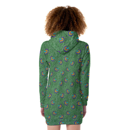 Betta and Seaweed Pattern Heavy Fleece Long Hoodie | Choose Your Colourway  ninjaferretart