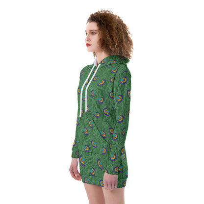 Betta and Seaweed Pattern Heavy Fleece Long Hoodie | Choose Your Colourway  ninjaferretart