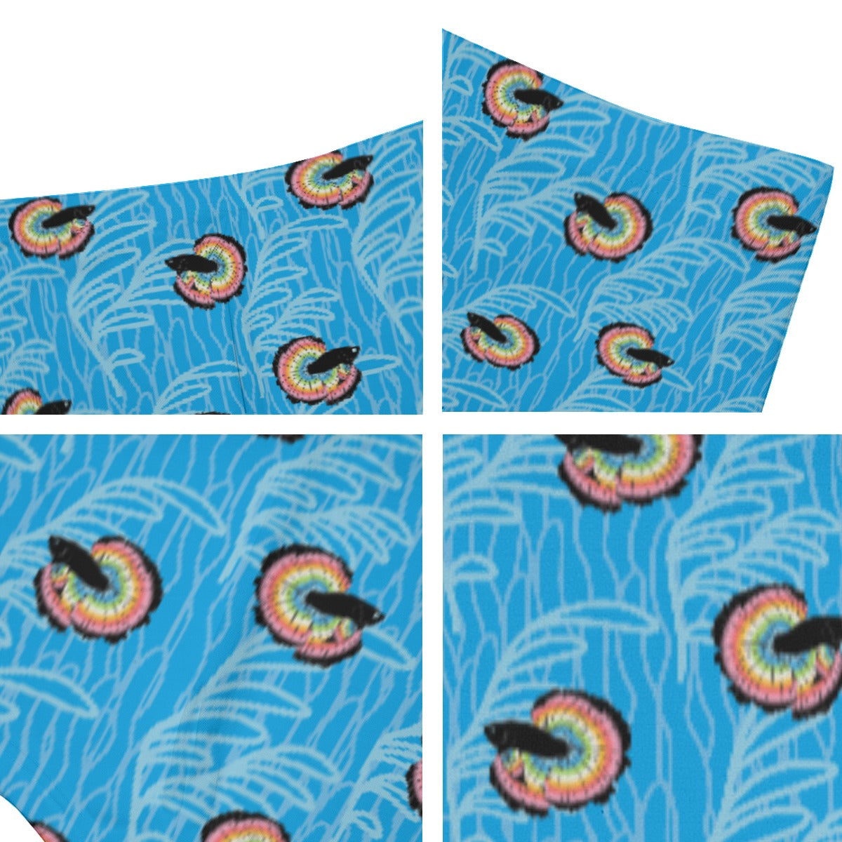 Betta and Seaweed Pattern Short Boxer Briefs | Choose Your Colourway  ninjaferretart