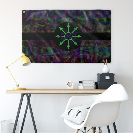 Chaotic Autistic Wall Flag  | 36x60" | Single-Reverse