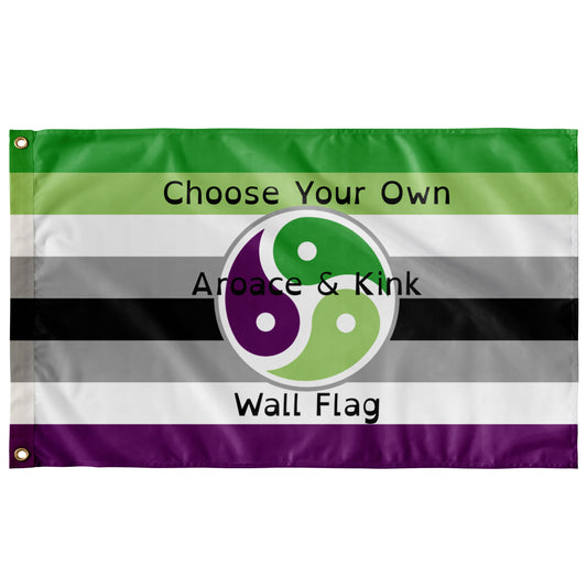 Choose Your Aroace Kink Wall Flag | 36x60" | Single-Reverse | Aro Ace and Kink