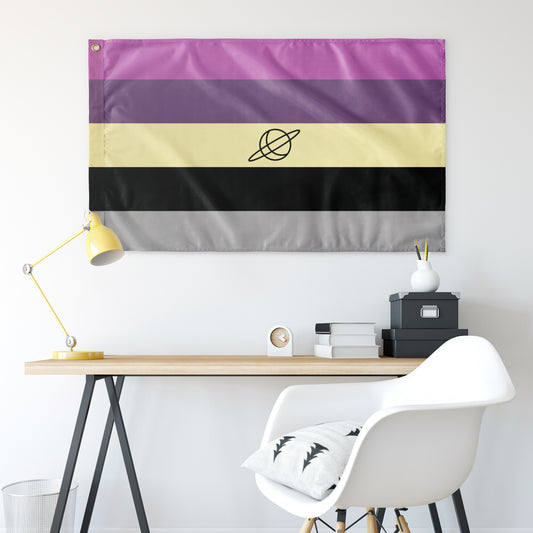 Cometian Wall Flag | 36x60" | Single-Reverse | Galactic Alignment | Gender Identity and Expression
