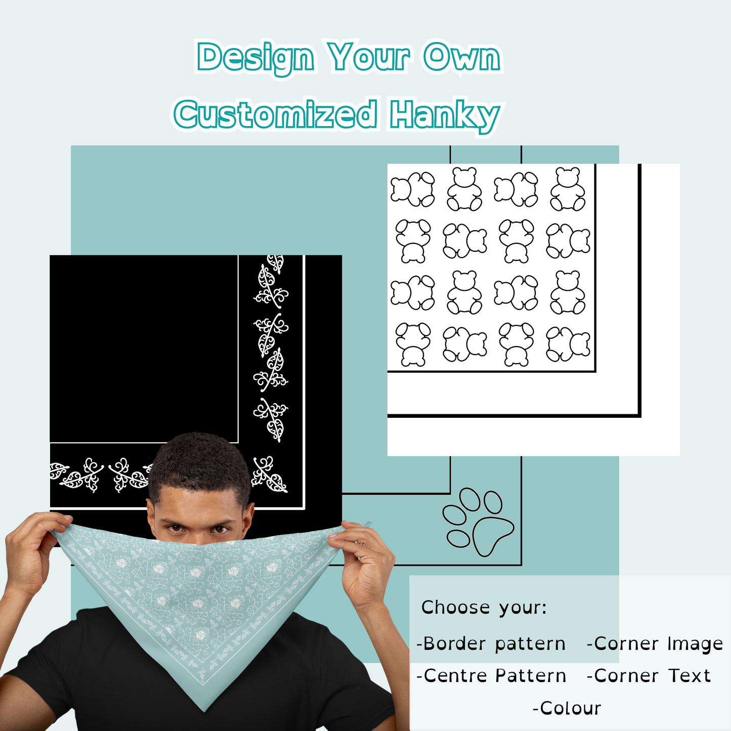Design Your Own Customized Hanky Code Bandana | Single-Sided | Gay/Fetish Flagging | Kink and LGBT