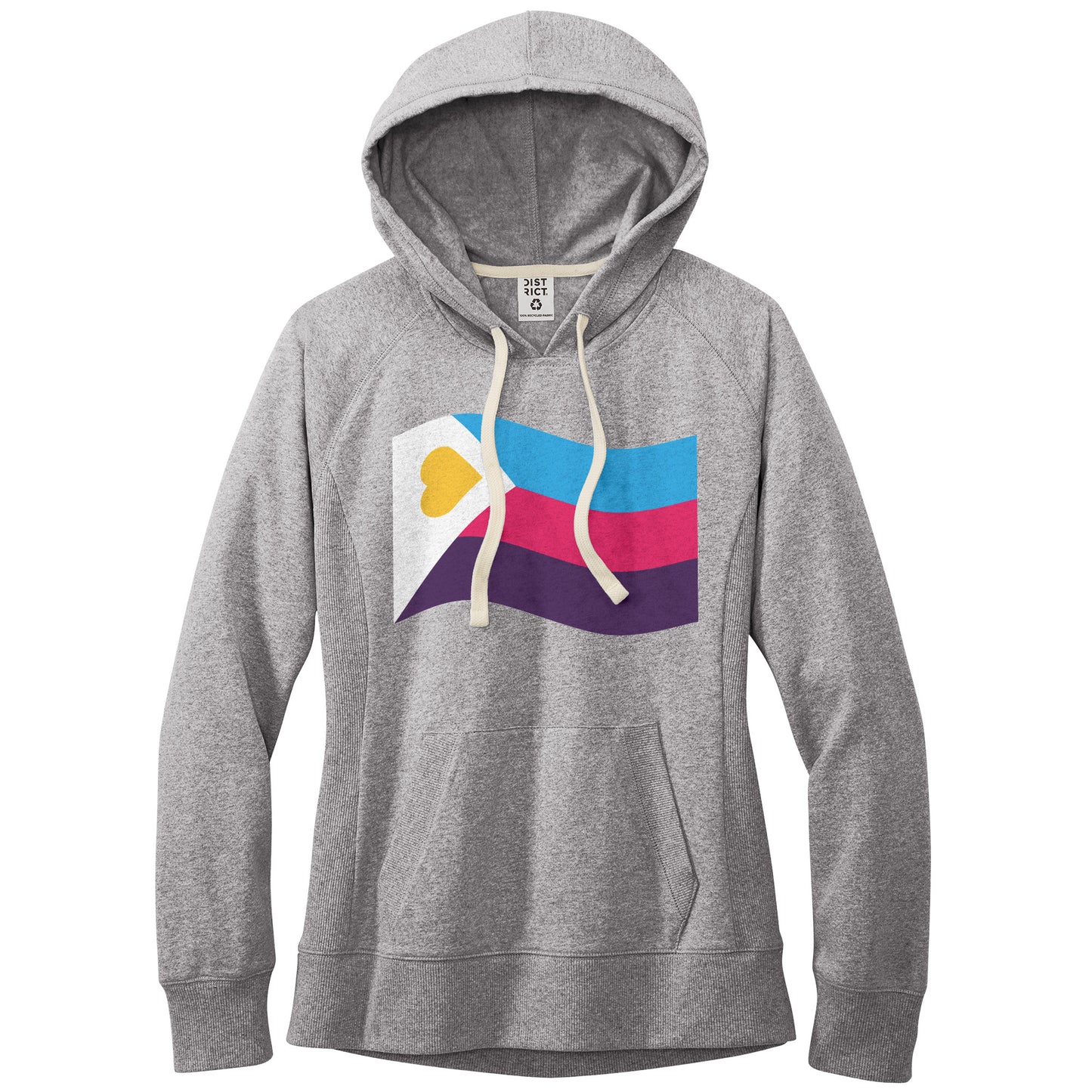 Polyamory Pride Flag Fitted Re-Fleece Hoodie | Choose Your Flag