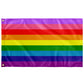 Inclusive Gilbert Baker Rainbow Pride Wall Flag | 36x60" | Single-Reverse