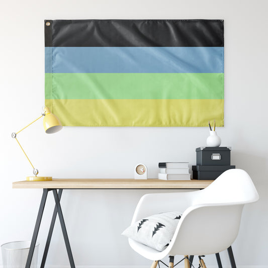 DID/OSDD - V2 Wall Flag | 36x60" | Single-Reverse | Disability and Neurodiversity