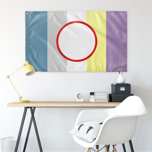 Objectum Wall Flag | 36x60" | Single-Reverse | Aromantic and Asexual Spectrum