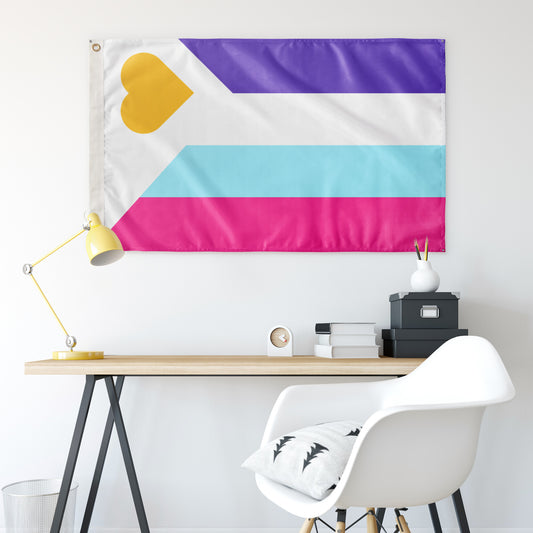 Polyamory - V6 - Multisexual Wall Flag | 36x60" | Single-Reverse