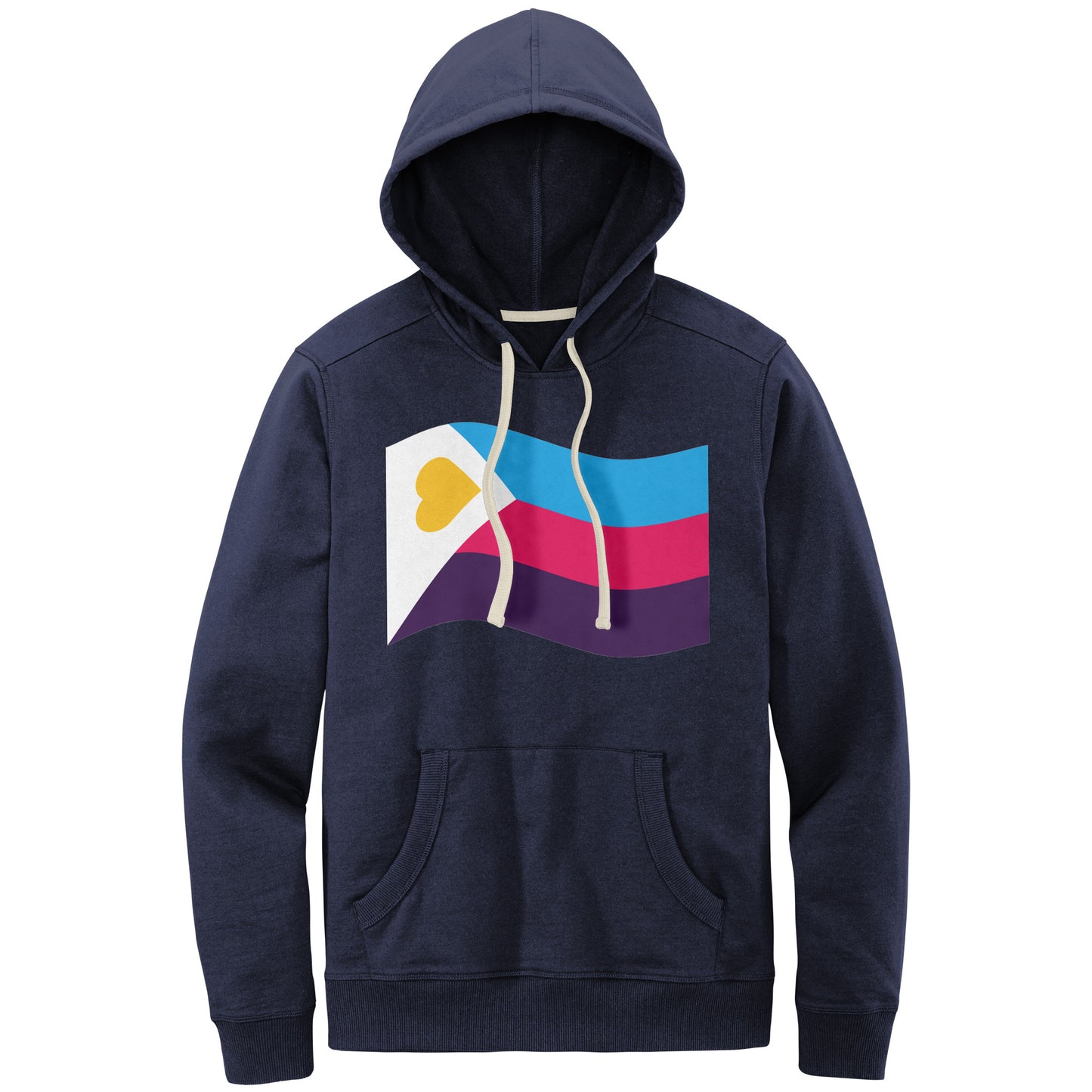 Polyamory Pride Flag Relaxed Fit Re-Fleece Hoodie | Choose Your Flag