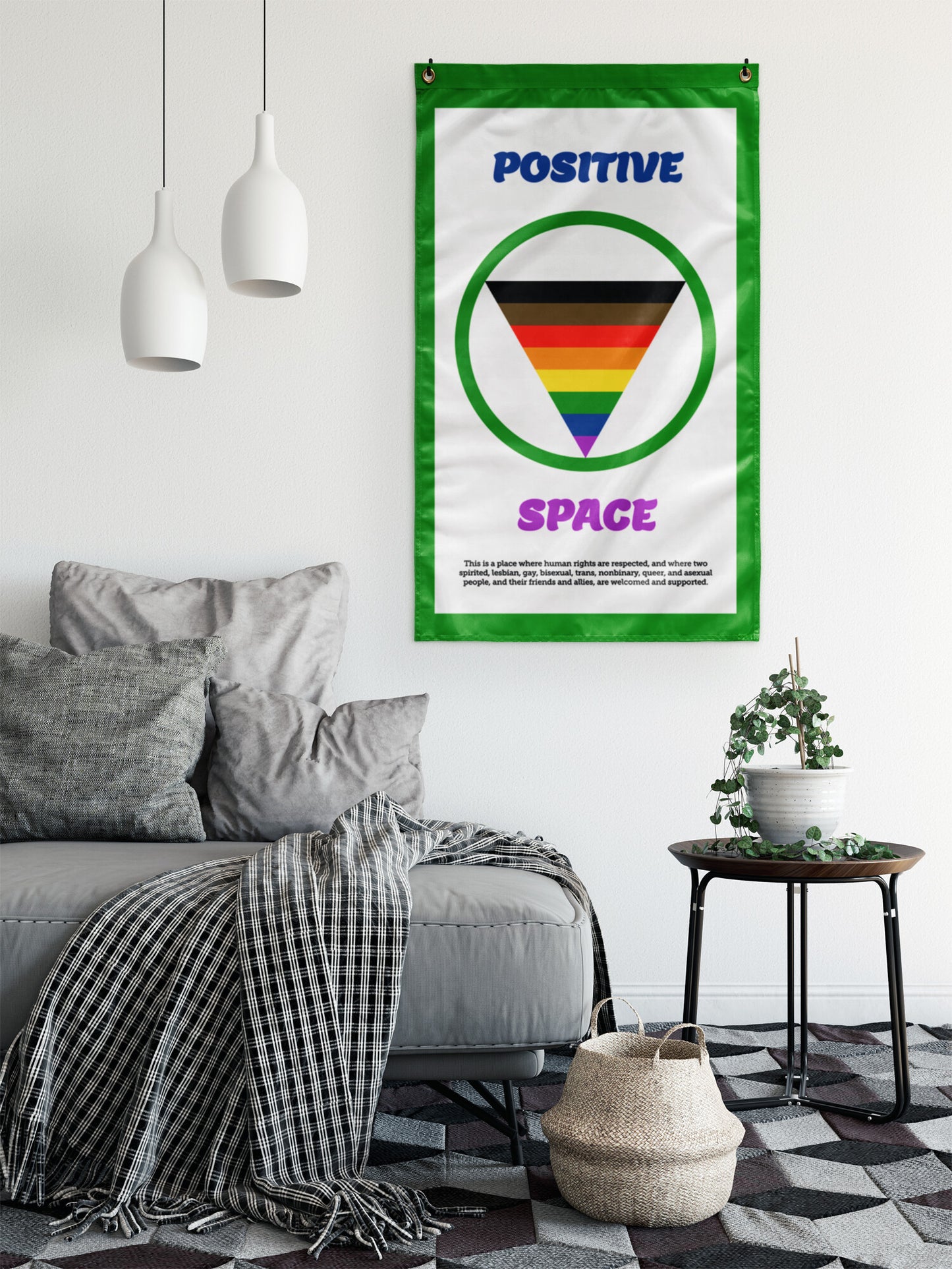 Positive Space Wall Flag | 36x60" | Single-Reverse