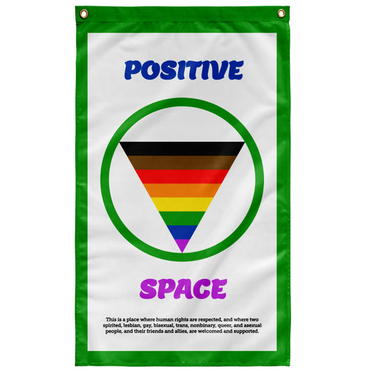 Positive Space Wall Flag | 36x60" | Single-Reverse | Allies and Activism