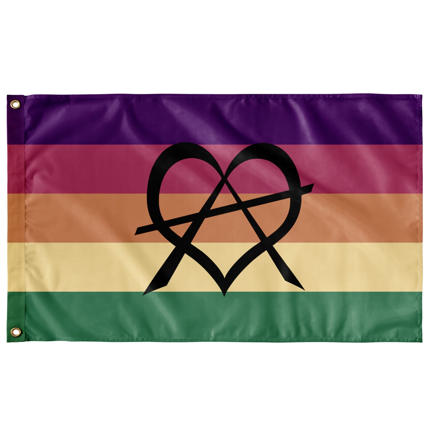 Relationship Anarchy - V2 Wall Flag | 36x60" | Single-Reverse | Polyamory and ENM