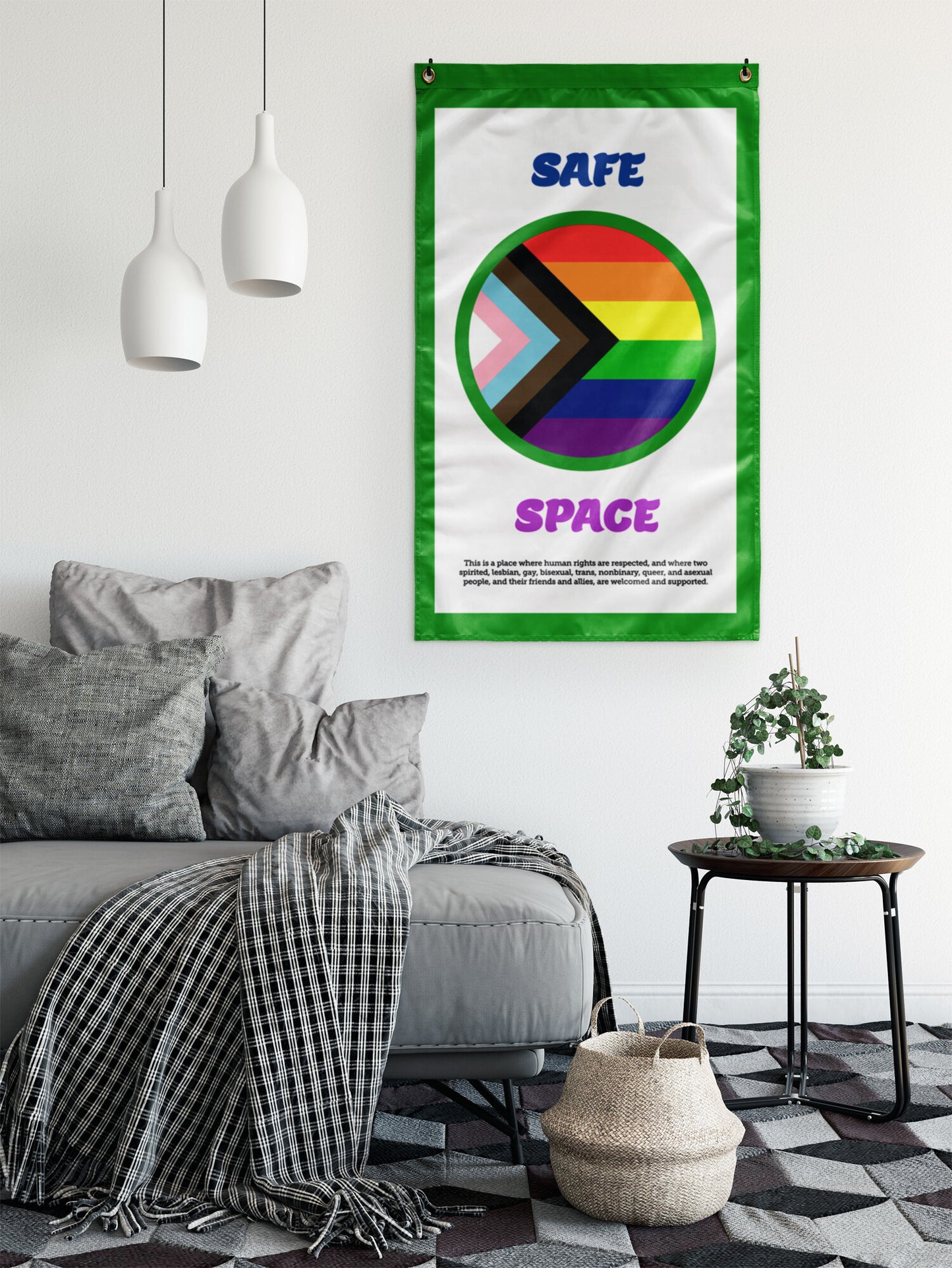 Safe Space Wall Flag | 36x60" | Single-Reverse