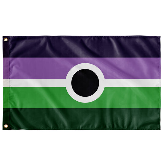 Voidpunk Wall Flag | 36x60" | Single-Reverse | Gender, Aroace, Disability
