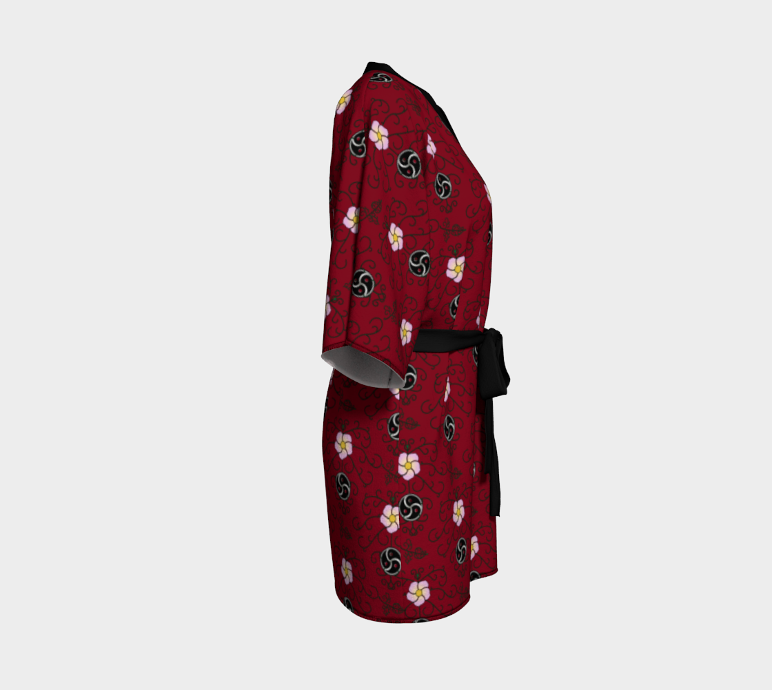 Wild Rose and Vine BDSM (Red) Kimono Robe