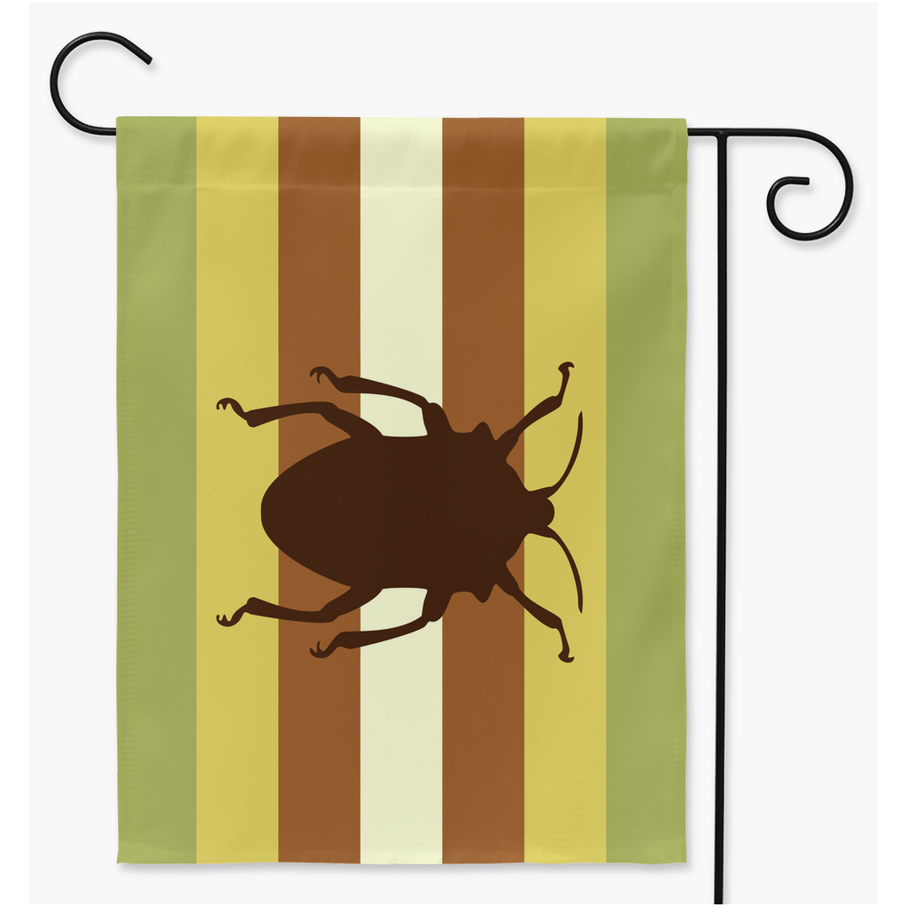 Buggender - Beetle Pride Yard and Garden Flags | Single Or Double-Sided | 2 Sizes | Gender Identity and Expression