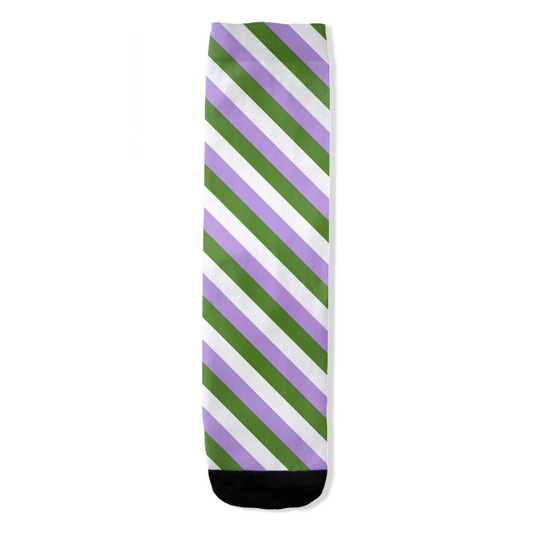Genderqueer Striped All-Over Print Socks