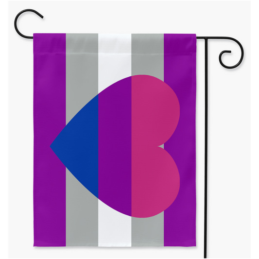 Greysexual Biromantic Pride Yard And Garden Flags | Single Or Double-Sided | 2 Sizes
