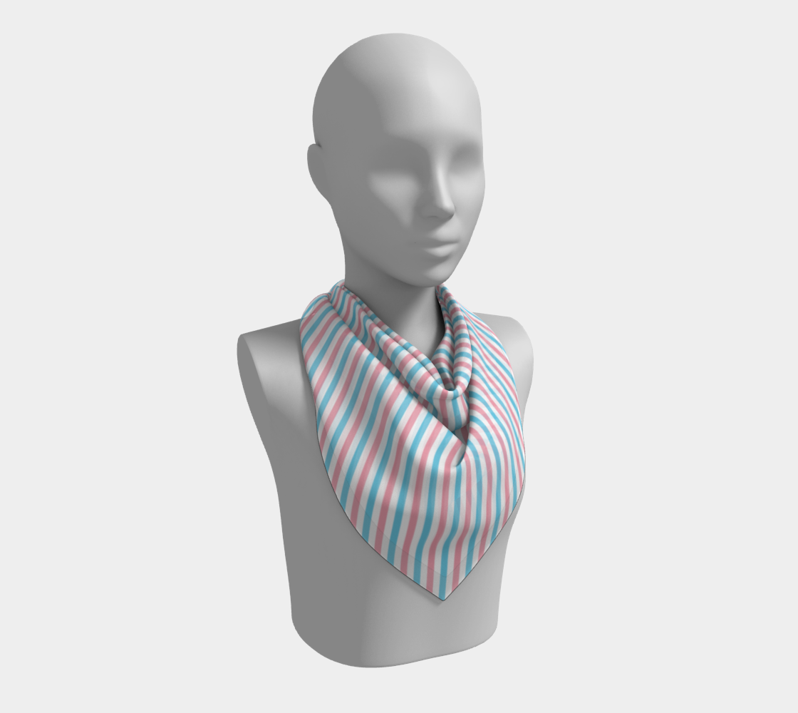 Transgender Barber Striped  Square Scarf