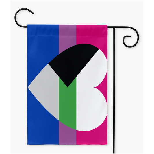 Bisexual Demiromantic Pride Yard and Garden Flags  | Single Or Double-Sided | 2 Sizes | Sexual And Romantic Orientations