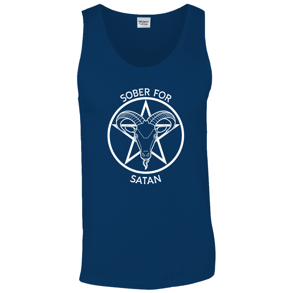 Sober for Satan Relaxed Fit Tank Top | Choose Your Colourway | Gildan