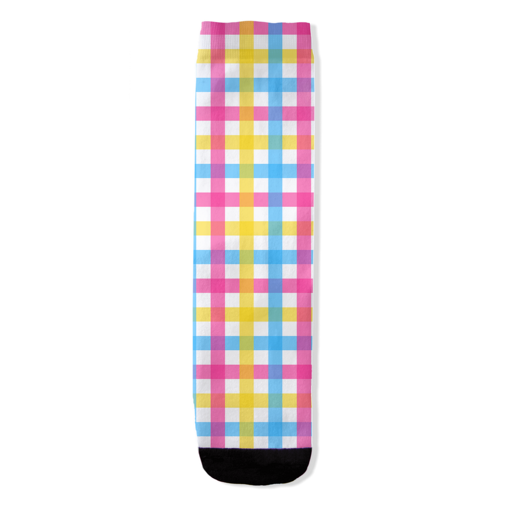 Pansexual Gingham Plaid All-Over Print Socks