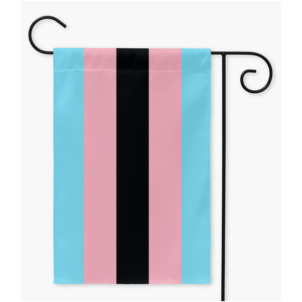 Transgénero POC - V1 Pride Yard y Banderas de jardín | Una o dos caras | 2 tamaños | Identidad y expresión de género