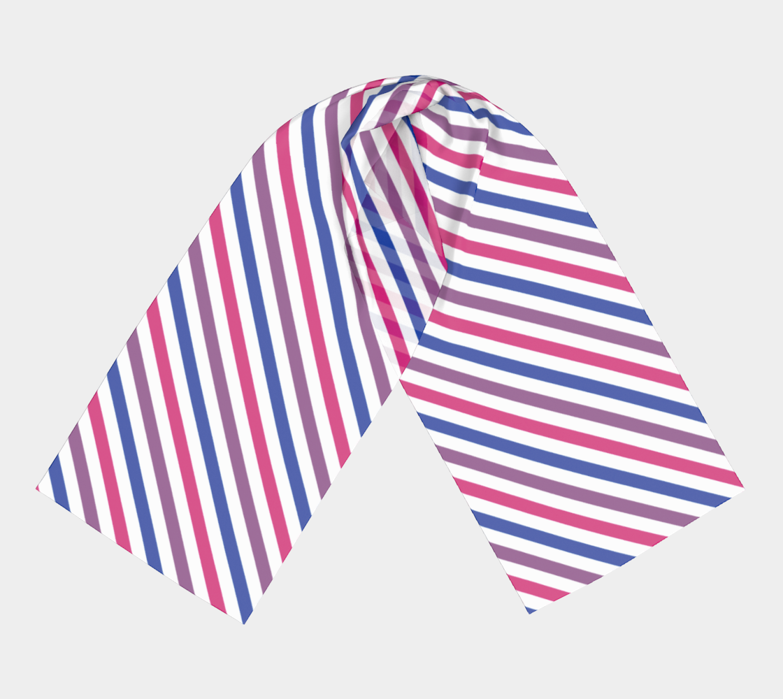 Bisexual Barber Striped Long Scarf