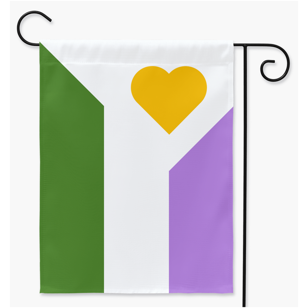 Polyamory Pride - V6 - Genderqueer Yard and Garden Flags | Single Or Double-Sided | 2 Sizes