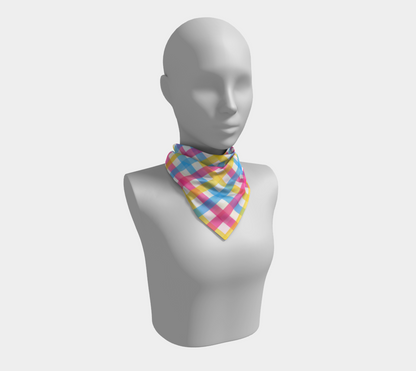 Foulard carré à carreaux vichy pansexuel