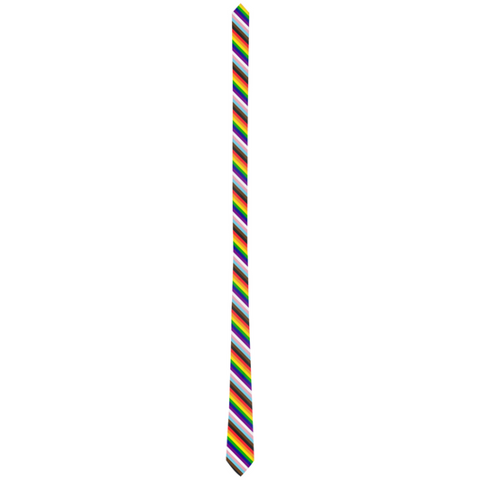 Rainbow Progress Striped Pride Patterned Neck Ties