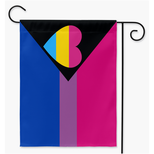 Bandera de jardín y patio panromántico demibisexual | Una o dos caras | 2 tamaños