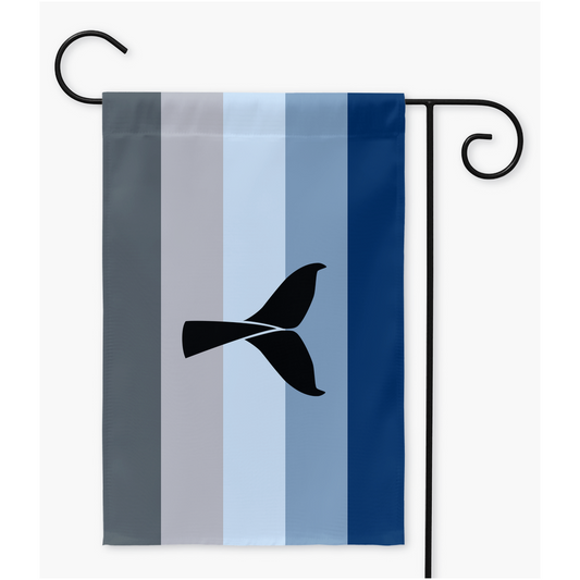 Banderas de jardín y patio del orgullo del orgullo cetáceo | Una o dos caras | 2 tamaños