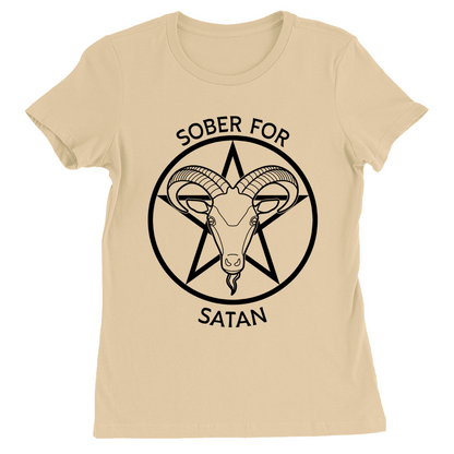 Sobrio para Satanás - LIGERO Camiseta ajustada | Elige tu combinación de colores | Bella + Lienzo