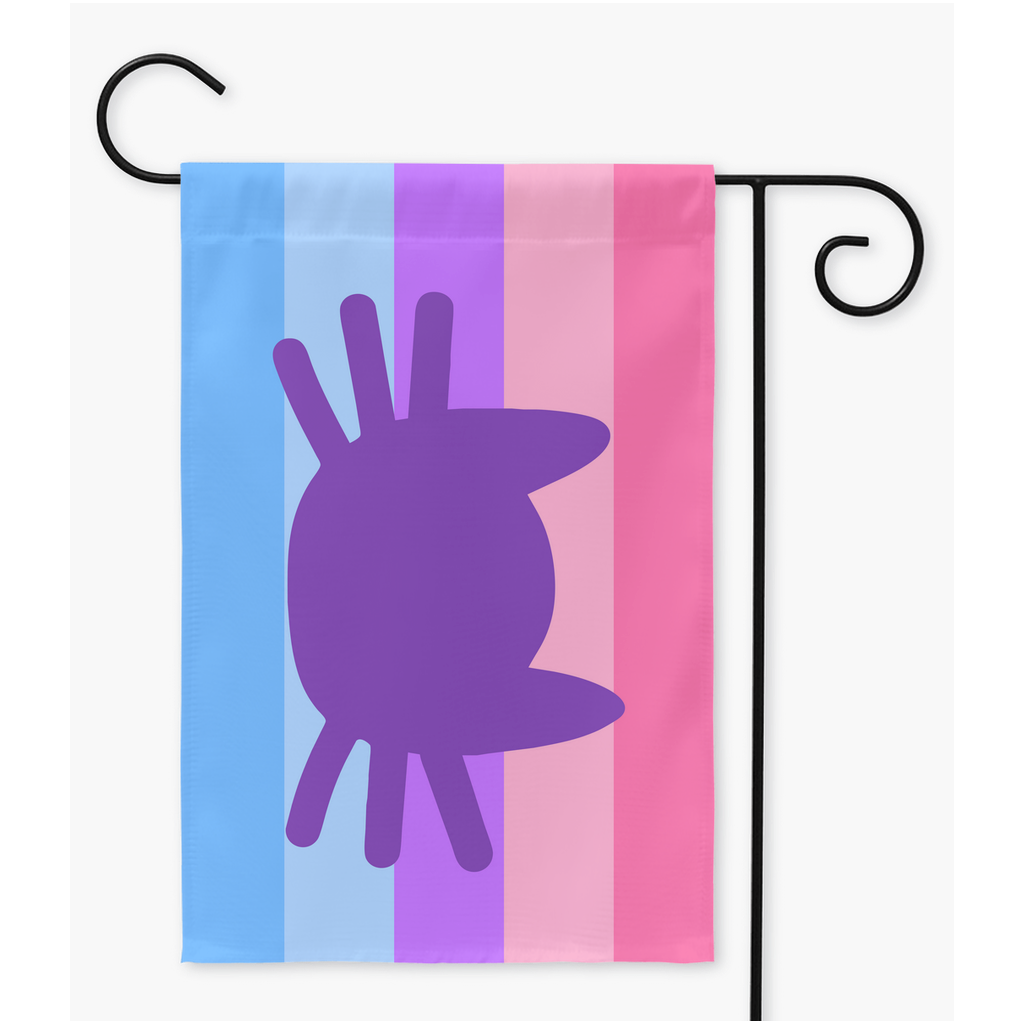 Banderas de jardín y patio del orgullo de Catgender | Una o dos caras | 2 tamaños