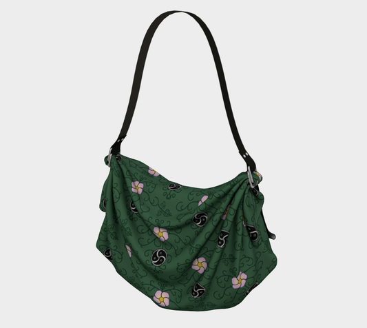 Wild Rose and Vine BDSM (Green) Origami Tote