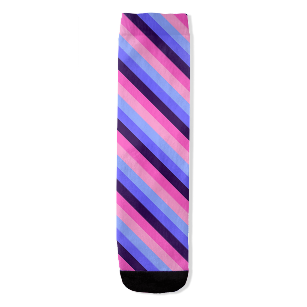 Omnisexual Striped All-Over Print Socks