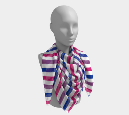 Bisexual Barber Striped  Square Scarf