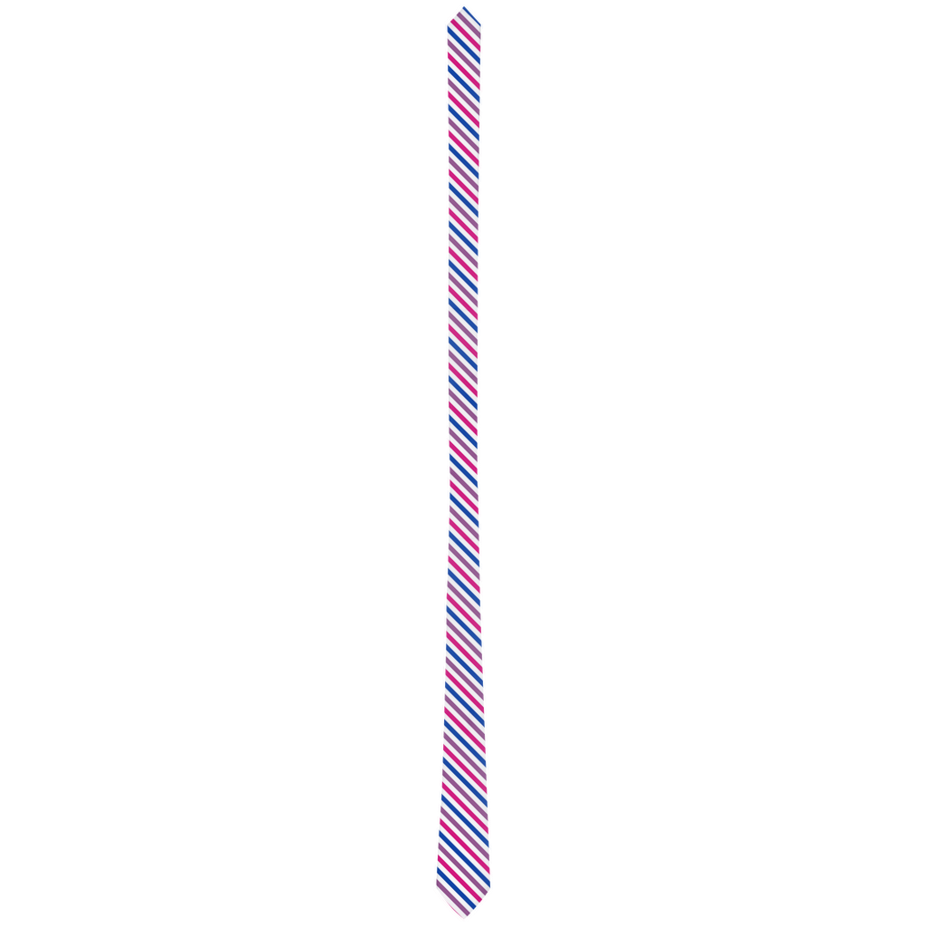 Corbatas con estampado de orgullo a rayas de caramelo bisexual