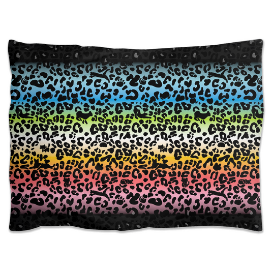 Fundas de almohada con estampado de leopardo y degradado | 3 tamaños | Elige tu combinación de colores
