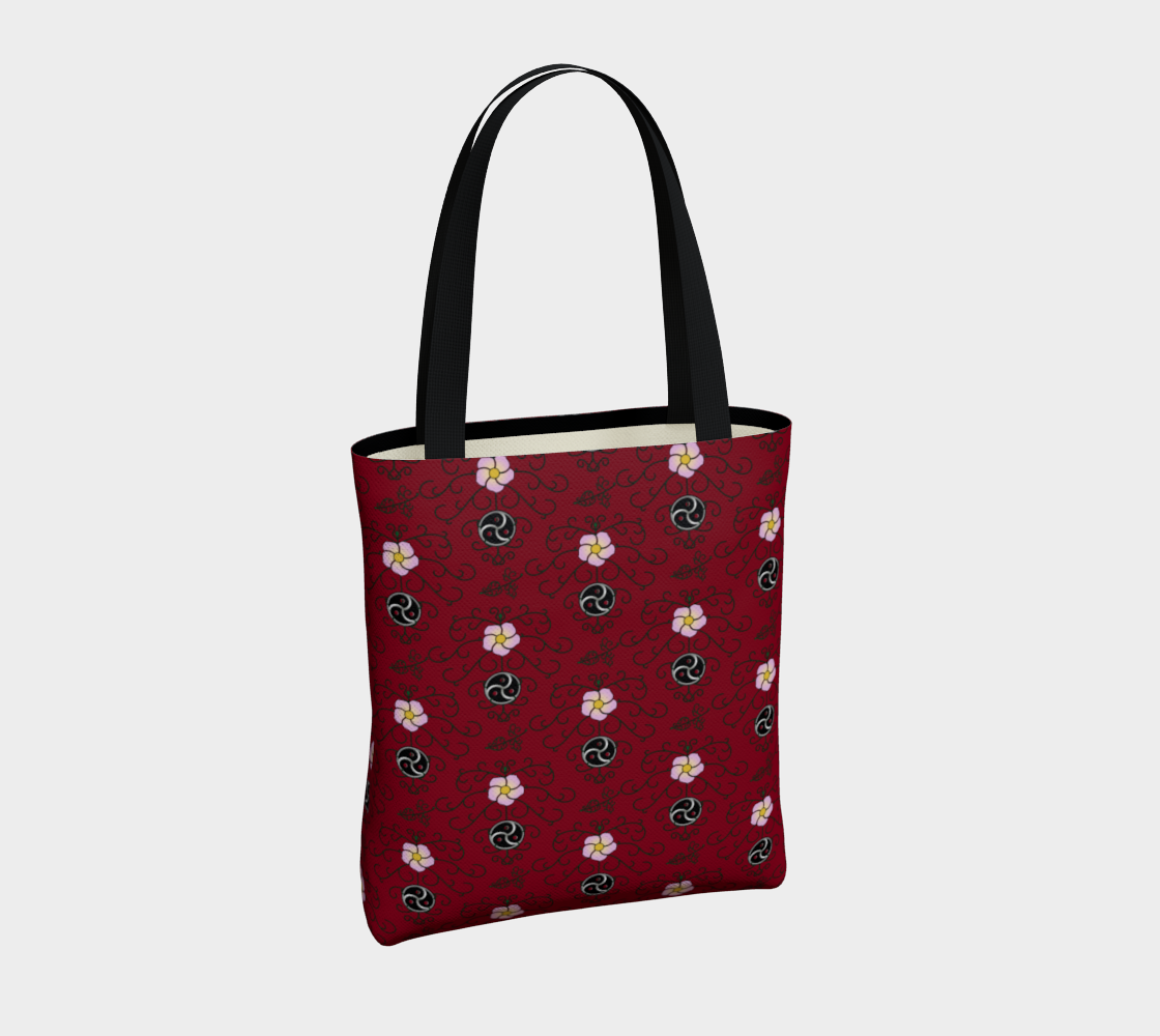 Wild Rose and Vine BDSM (Red) Tote Bag