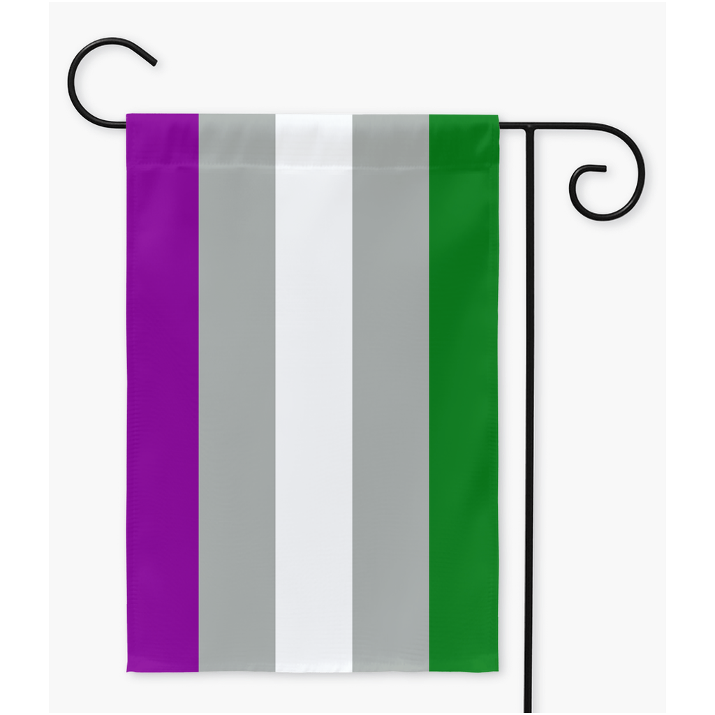 Grey Aroace Pride Yard and Garden Flag | Single Or Double-Sided | 2 Sizes