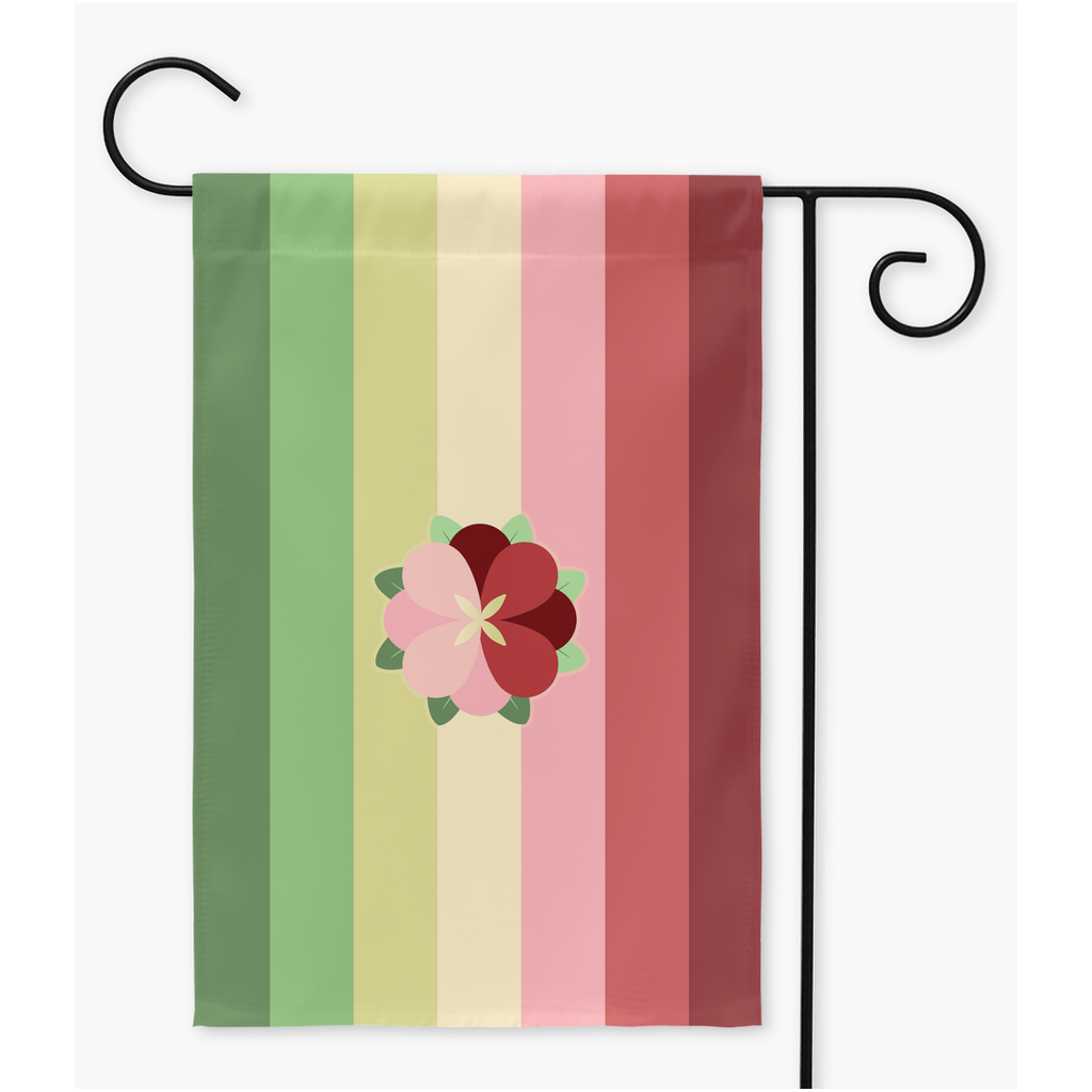 Dualrose Yard and Garden Flag | Single Or Double-Sided | 2 Sizes | Aro Ace Spectrum